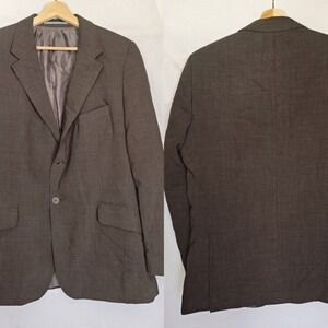 Rohan Blazer Envoy Jacket Wool Blend Gray‎ Brown Mens 44 REG Technical Pockets